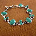 Sterling Silver 'Sky Pebbles' Link Bracelet (India)