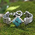 Sterling Silver 'Promise' Pendant Bracelet (Indonesia)