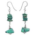 Sterling Silver 'Blue Dolmen' Turquoise Earrings (Thailand)