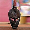 Wood 'Chameleon Charisma' Mask (Ghana)
