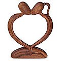 Wood 'Kiss Me Quick!' Statuette (Indonesia)