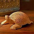 Wood 'Lucky Turtle' Statuette (India)