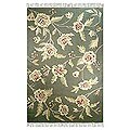 Indo 'Ivory Rose' Wool/ Cotton Rug (5' x 8')