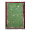 Indo 'Shepherds' Wool/ Cotton Rug (5' x 6'5)