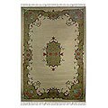 Indo 'Olive Canopy' Wool Rug (6' x 9')