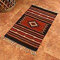 Mexican 'Zapotec Window' Wool Rug (2' x 3')