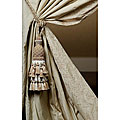 Embroidered Faux Silk Taffeta Curtain Panel (50 in. x 108 in.)