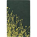 Hand-tufted Pixar Green Wool Rug (5' x 7'6)