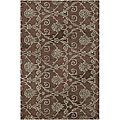 Hand-tufted Transitional Brown Perri Rug (5' x 7'6)