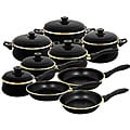 Tuscany Black Matte 15-piece Cookware Set