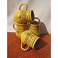 Set of 4 Large 16-ounce Solena Mugs (Tunisia)