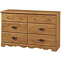 Country Pine 6-drawer Double Dresser