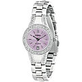 Fossil Women's Clear Crystal Pink Dial Watch