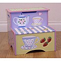 Tea Party Kids Storage Step Stool