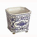 Blue Bouquet Cache Pot