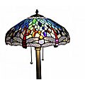 Tiffany-style Dragonfly Floor Lamp