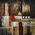 Hand-painted 'Metallicized' Canvas Art