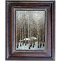 Hand-painted 'Winter Scene' Canvas Art