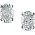 10k White Gold White Topaz Earrings