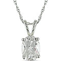 10k White Gold White Topaz Necklace