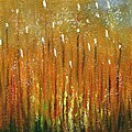 Hand-painted 'Fireflies' Canvas Art