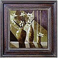 'Still Life: Vases' Hand-painted Framed Canvas Art
