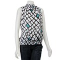 Piano Women's Sleeveless Geometric Print Blouse