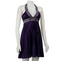Morgan & Co Junior's Purple Sequined Short Dress