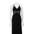 Morgan & Co. Junior's Black Beaded Long Gown