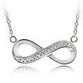 Sterling Silver Diamond Accent Infinity Necklace