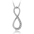 Sterling Silver Cubic Zirconia Infinity Necklace