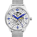 Akribos XXIV 'Saturnos Elite' Men's Skeleton Automatic Watch