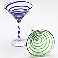 Swirl Martini Glasses (Set of 6)