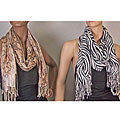 Symphony Designs Women's Faux Pashmina Scarf/ Shawl (Set of 2)