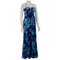 Nightway Women's Printed Silk Chiffon Maxi Dress