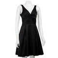 Nightway Women's Black Twisted-bust Tank Dress