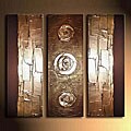 Hand-painted 'Serpent's Lair' Canvas Art Set