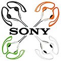 Sony MDRJ10 Green Clip Style Headphones