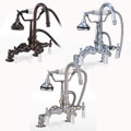 Classique White Slipper Clawfoot Tub and Shower Pack