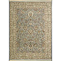 Ivory/ Blue Viscose Rug (7'9 x 11'2)
