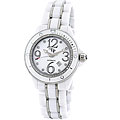 LP Italy Celano Women's White Ceramic Diamond Watch