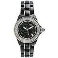 LP Italy Celano Women's Black Ceramic Diamond Watch
