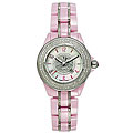 LP Italy Celano Women's Pink Ceramic Diamond Watch