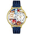 Whimsical Women's 'Judaism' Blue Leather Watch