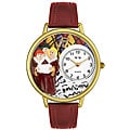 Whimsical Choir Theme Red Leather Watch