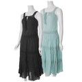 Abby Z Women's Plus Size Crochet Trim Maxi Dress