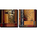 Don Li-Leger 'Summer Blossom' Custom-printed Canvas Giclee Set