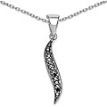 Sterling Silver Genuine Black Diamond Necklace