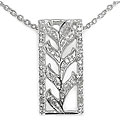 Sterling Silver 1/10ct TDW Diamond Vine Necklace