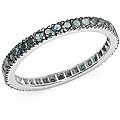 Sterling Silver 5/8ct TDW Blue Diamond Eternity Band (I2-I3)